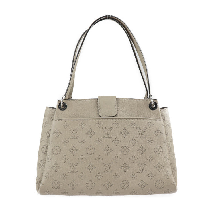 美品 LOUIS VUITTON ルイ ヴィトン セーヴル モノグラムマヒナ ハンドバッグ M41791 レザー ガレ ベージュ系 シルバー金具 ショルダーバッグ トートバッグ ビトン