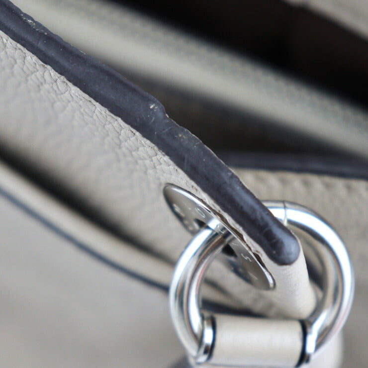 美品 LOUIS VUITTON ルイ ヴィトン セーヴル モノグラムマヒナ ハンドバッグ M41791 レザー ガレ ベージュ系 シルバー金具 ショルダーバッグ トートバッグ ビトン