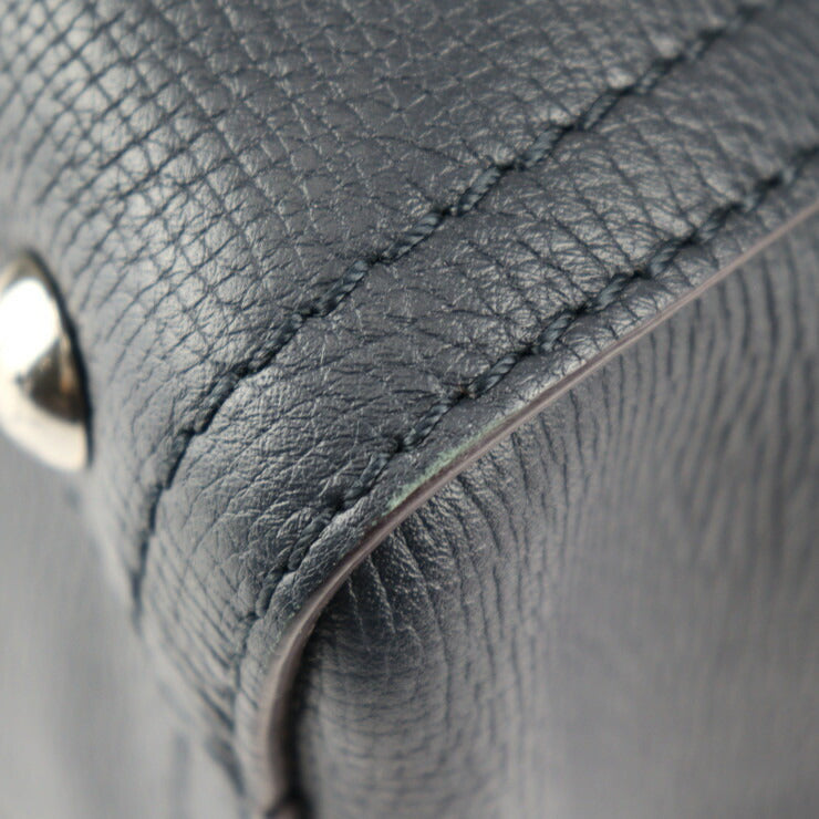 美品 LOUIS VUITTON ルイ ヴィトン キャニオン オールデイ ユタ ビジネスバッグ M54966 レザー ブルーマリーヌ ダークネイビー系 ブラック シルバー金具 2WAY ブリーフケース ショルダーバッグ