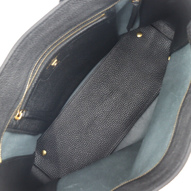 美品 Salvatore Ferragamo サルヴァトーレ フェラガモ GANCIO TOTE ガンチーニ トートバッグ 21 0914 レザー ブラック ゴールド金具 2WAY ショルダーバッグ