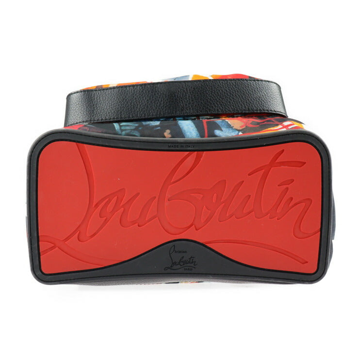 Christian Louboutin クリスチャンルブタン BACKLOUBI SMALL バックルビ スモール リュック・デイパック 1195152 ナイロン レザー マルチカラー シルバー金具 バックパック スタッズ