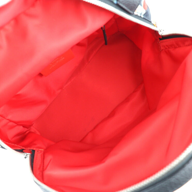 Christian Louboutin クリスチャンルブタン BACKLOUBI SMALL バックルビ スモール リュック・デイパック 1195152 ナイロン レザー マルチカラー シルバー金具 バックパック スタッズ