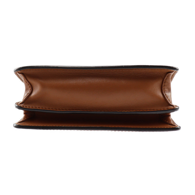 LOUIS VUITTON ルイ ヴィトン ドーフィーヌMINI ショルダーバッグ M53805 トリヨンレザー ブラウン ピンク ゴールド金具 サークルロゴ