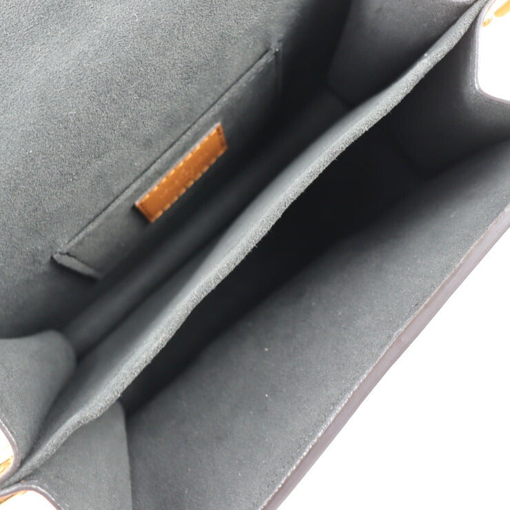 LOUIS VUITTON ルイ ヴィトン ドーフィーヌMINI ショルダーバッグ M53805 トリヨンレザー ブラウン ピンク ゴールド金具 サークルロゴ