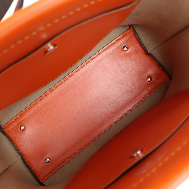 美品 TOD’S トッズ タスカ トートバッグ レザー ブラウン オレンジ ベージュ ショルダーバッグ