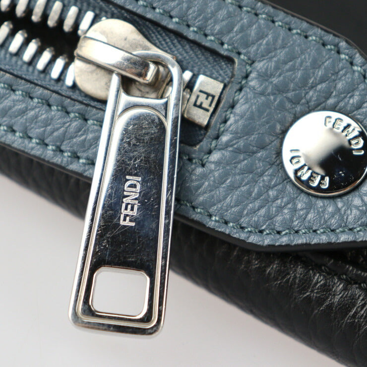 FENDI フェンディ バイザウェイ セレリア ビジネスバッグ 7VA458 レザー ブラック ブルー系 イエロー系 シルバー金具 2WAY ショルダーバッグ