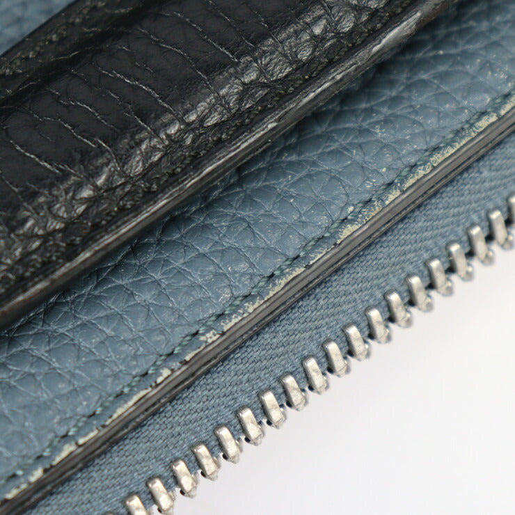 FENDI フェンディ バイザウェイ セレリア ビジネスバッグ 7VA458 レザー ブラック ブルー系 イエロー系 シルバー金具 2WAY ショルダーバッグ