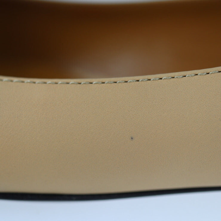 新古未使用展示品 FENDI フェンディ フラットパンプス パンプス 表記サイズ 37 1/2 レザー ベージュ ラウンドトゥ 参考サイズ24.5cm