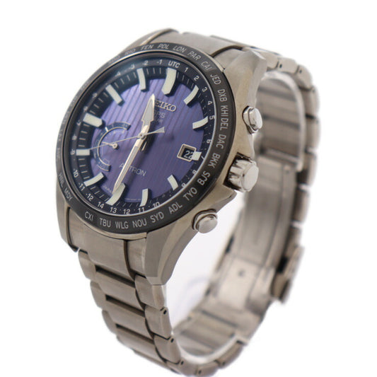 美品 SEIKO セイコー ASTRON アストロン 腕時計 SBXB159 ステンレススチール セラミック シルバー ブルー文字盤 GPS ソーラー電波 8X22-0AL0