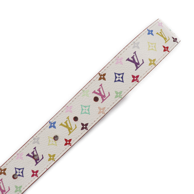 LOUIS VUITTON ルイ ヴィトン サンチュール LVカット モノグラムマルチカラー ベルト M9682W 表記サイズ 80/32 PVC レザー ブロン マルチカラー ゴールド金具 リバーシブル ビトン