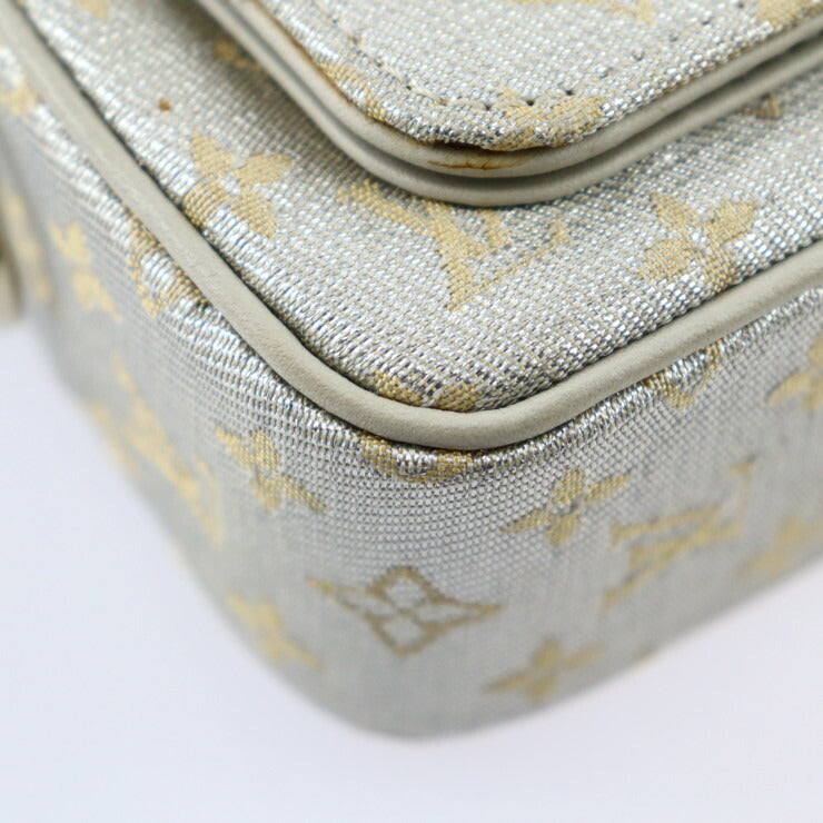 LOUIS VUITTON ルイ ヴィトン マッケンナ モノグラムシャイン ハンドバッグ M92362 キャンバス レザー シルバー ゴールド金具 チェーン ショルダーバッグ