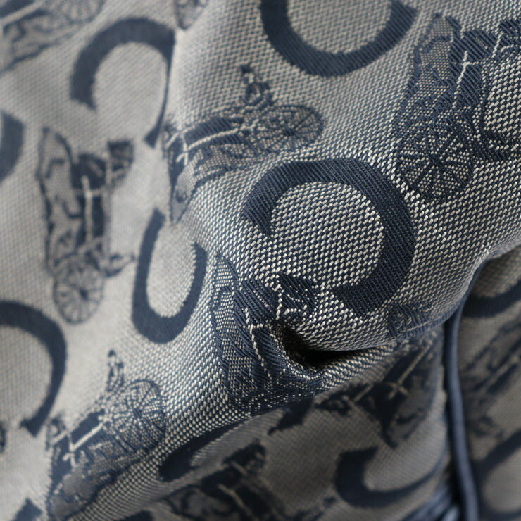 美品 CELINE セリーヌ ビタースウィート Cサルキー ハンドバッグ - キャンバス クロコ型押しレザー ブロンズ ブラック ゴールド金具 トートバッグ ショルダーバッグ ショッピングバッグ