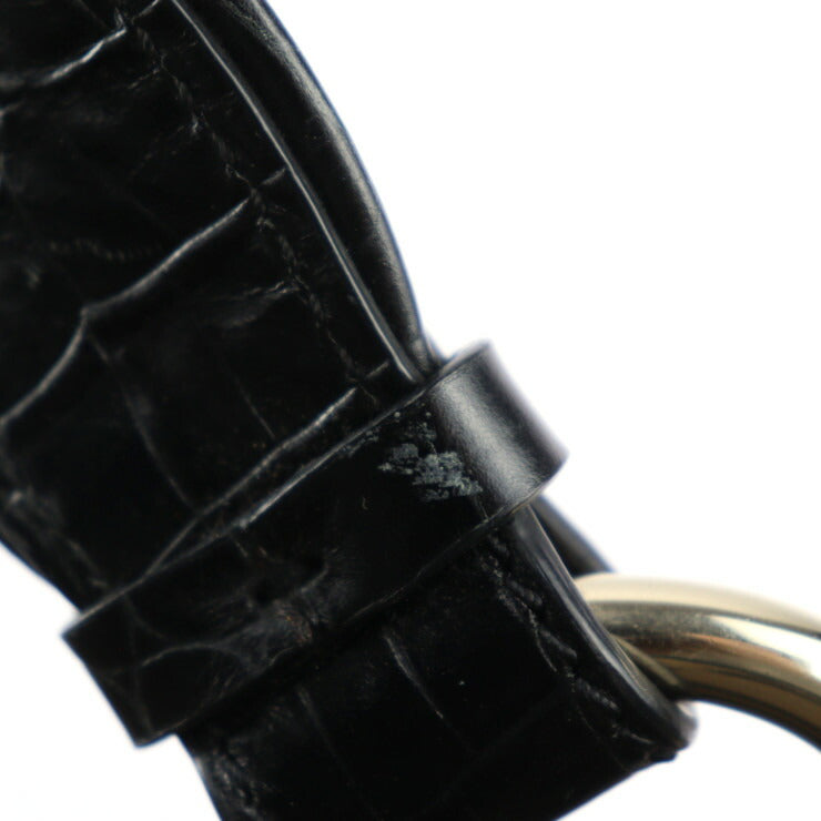 美品 CELINE セリーヌ ビタースウィート Cサルキー ハンドバッグ - キャンバス クロコ型押しレザー ブロンズ ブラック ゴールド金具 トートバッグ ショルダーバッグ ショッピングバッグ