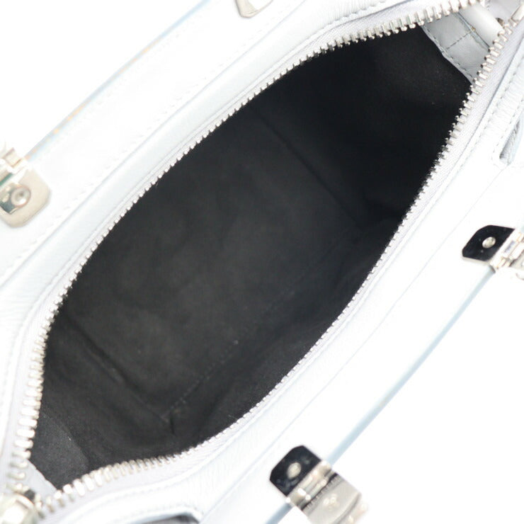 GIVENCHY ジバンシィ HDG ハンドバッグ - レザー リザード型押しレザー グレー シルバー金具 2WAY ショルダーバッグ トートバッグ