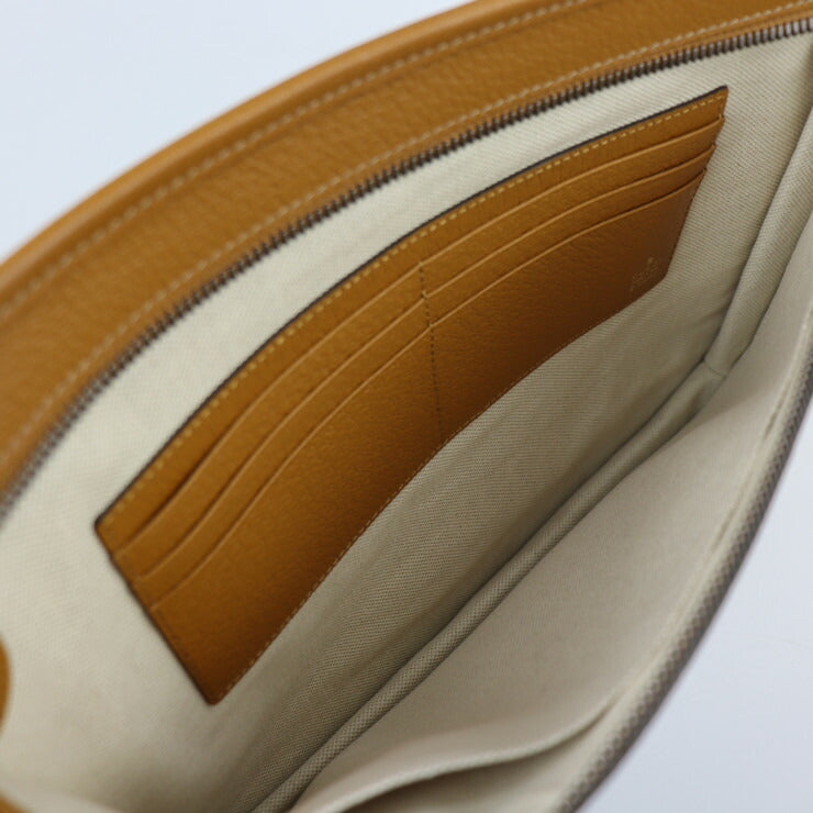 新品未使用展示品 GUCCI グッチ ディズニーコラボ ミッキー ミニGGスプリーム セカンドバッグ 602552 PVC レザー ブラウン系 ゴールド金具 クラッチバッグ ポーチ