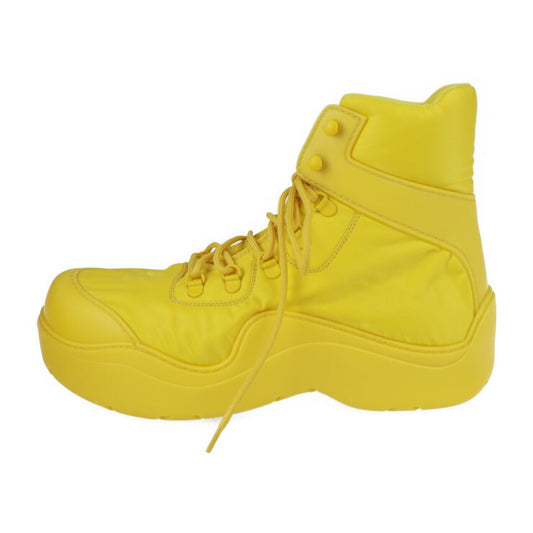 新品未使用展示品 BOTTEGAVENETA ボッテガヴェネタ PUDDLE BOMBER パドルボンバー スニーカー 667064 表記サイズ 44 ファブリック ラバー イエロー レースアップ ハイカット 参考サイズ約29cm