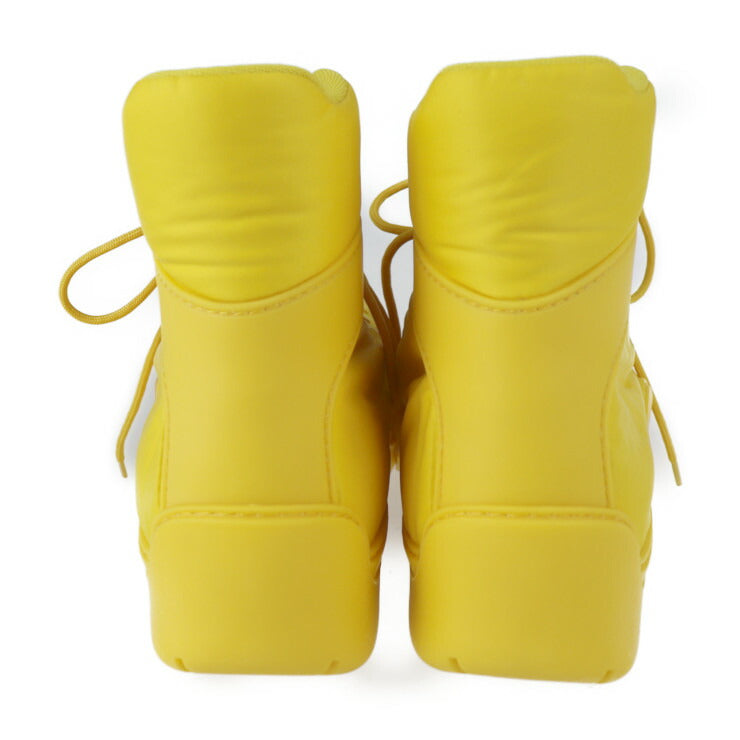 新品未使用展示品 BOTTEGAVENETA ボッテガヴェネタ PUDDLE BOMBER パドルボンバー スニーカー 667064 表記サイズ 44 ファブリック ラバー イエロー レースアップ ハイカット 参考サイズ約29cm