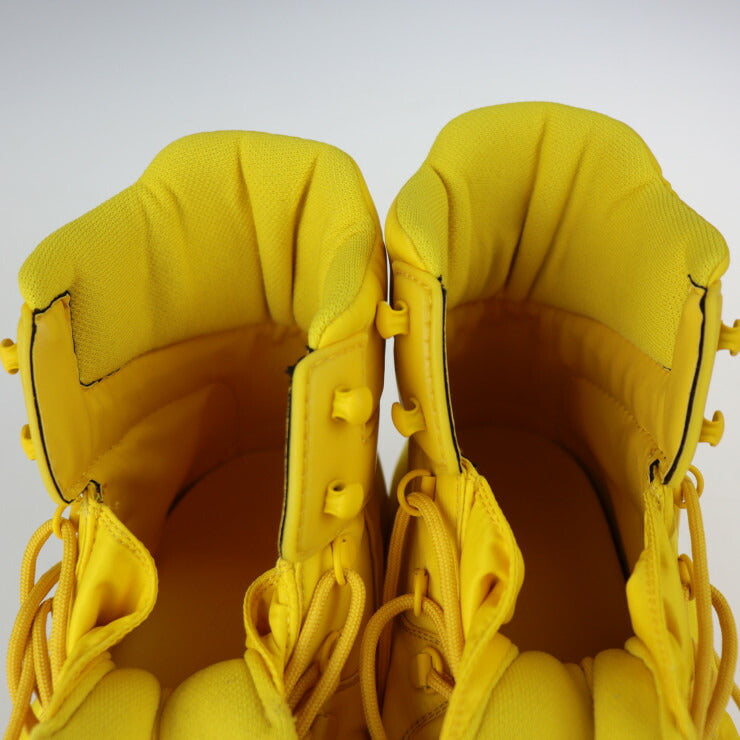 新品未使用展示品 BOTTEGAVENETA ボッテガヴェネタ PUDDLE BOMBER パドルボンバー スニーカー 667064 表記サイズ 44 ファブリック ラバー イエロー レースアップ ハイカット 参考サイズ約29cm