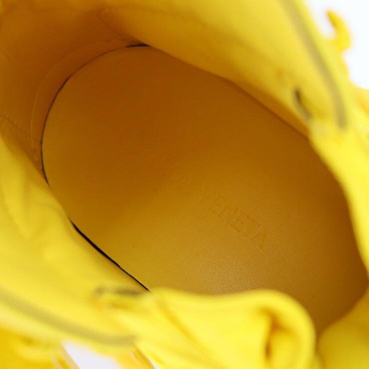 新品未使用展示品 BOTTEGAVENETA ボッテガヴェネタ PUDDLE BOMBER パドルボンバー スニーカー 667064 表記サイズ 44 ファブリック ラバー イエロー レースアップ ハイカット 参考サイズ約29cm