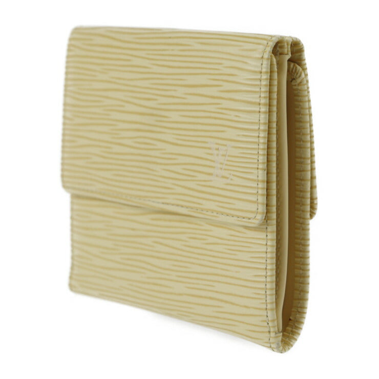 LOUIS VUITTON ルイ ヴィトン ポルトモネ ビエ カルト クレディ 三つ折り財布 M6348A エピレザー ヴァニラ イエロークリーム系 ゴールド金具 Wホック ビトン