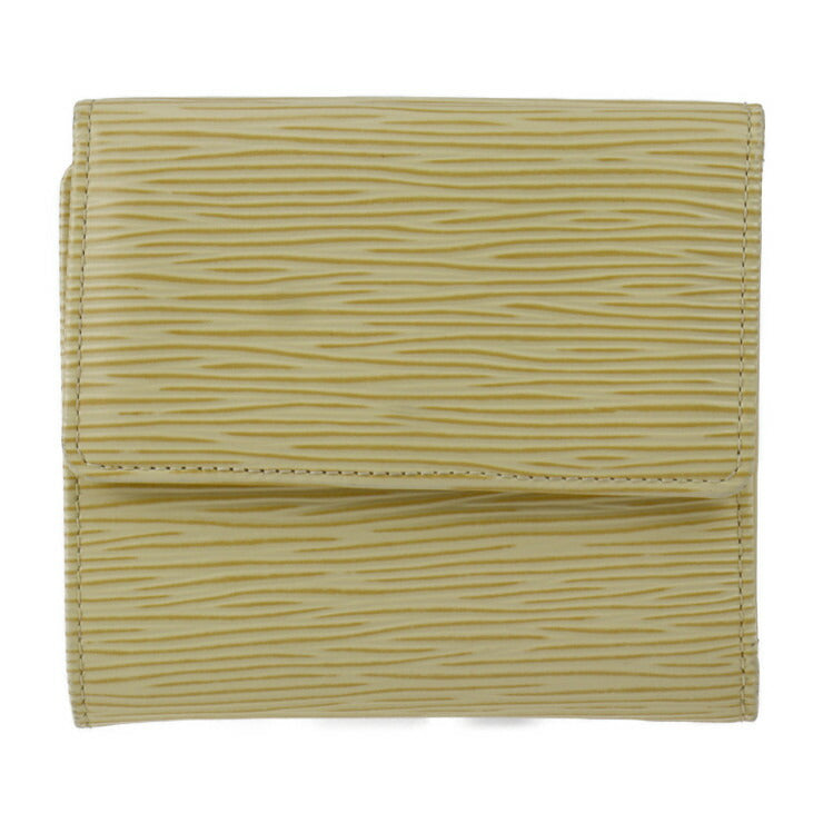 LOUIS VUITTON ルイ ヴィトン ポルトモネ ビエ カルト クレディ 三つ折り財布 M6348A エピレザー ヴァニラ イエロークリーム系 ゴールド金具 Wホック ビトン