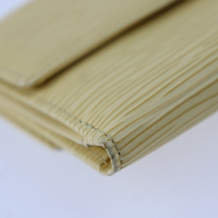 LOUIS VUITTON ルイ ヴィトン ポルトモネ ビエ カルト クレディ 三つ折り財布 M6348A エピレザー ヴァニラ イエロークリーム系 ゴールド金具 Wホック ビトン