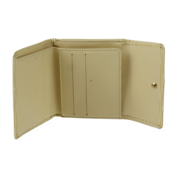 LOUIS VUITTON ルイ ヴィトン ポルトモネ ビエ カルト クレディ 三つ折り財布 M6348A エピレザー ヴァニラ イエロークリーム系 ゴールド金具 Wホック ビトン