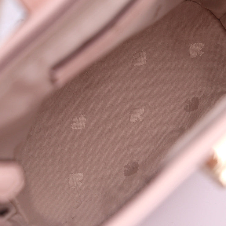 超美品 Kate Spade ケイトスペード オードリー ミニバケット ショルダーバッグ K8103 レザー ライトピンク系 ゴールド金具 ターンロック ポシェット