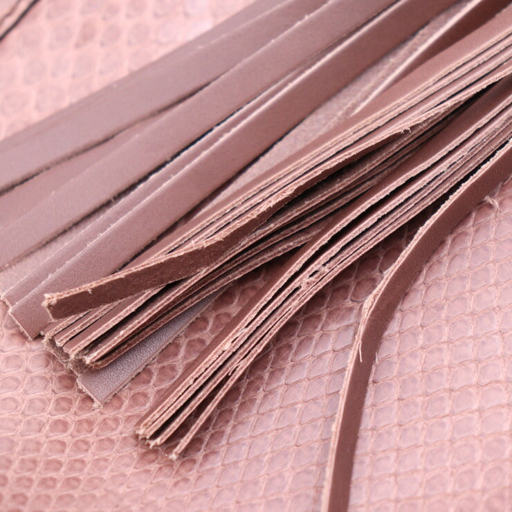 GUCCI グッチ ホースビット トートバッグ 297006 パイソン レザー パープルブラウン系 ゴールド金具 ショルダーバッグ タッセル フリンジ ポーチ付き