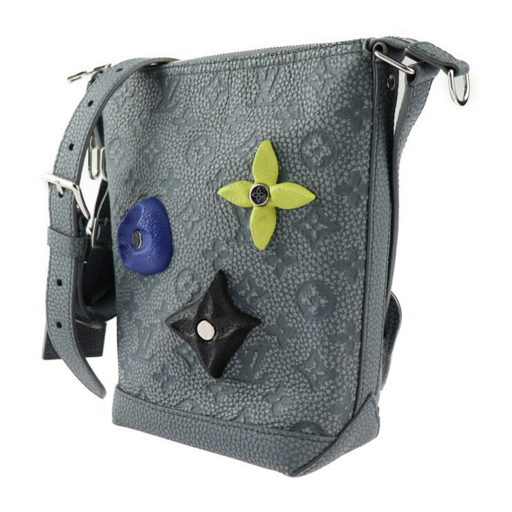 美品 LOUIS VUITTON ルイ ヴィトン クライミング ホーボー クルーザー PM ショルダーバッグ M20875 トリヨンレザー GRIS GRANITE グレー系 シルバー金具 クロスボディ モノグラム ビトン