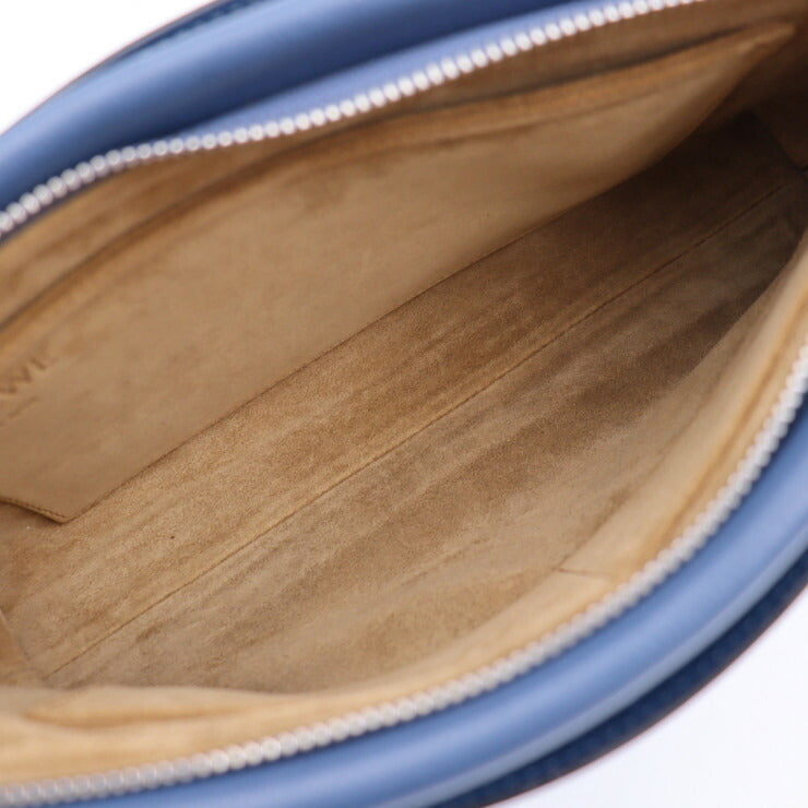 LOEWE ロエベ ミッシー スモール ハンドバッグ 327.12KS28 レザー ブルー系 シルバー金具 2WAY ショルダーバッグ