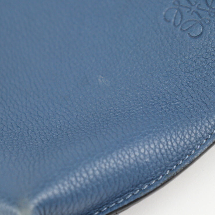 LOEWE ロエベ ミッシー スモール ハンドバッグ 327.12KS28 レザー ブルー系 シルバー金具 2WAY ショルダーバッグ