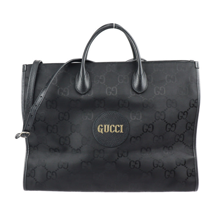 美品 GUCCI グッチ Off The Grid オフザグリッド GGナイロン トートバッグ 630353 ナイロン レザー ブラック 2WAY ショルダーバッグ