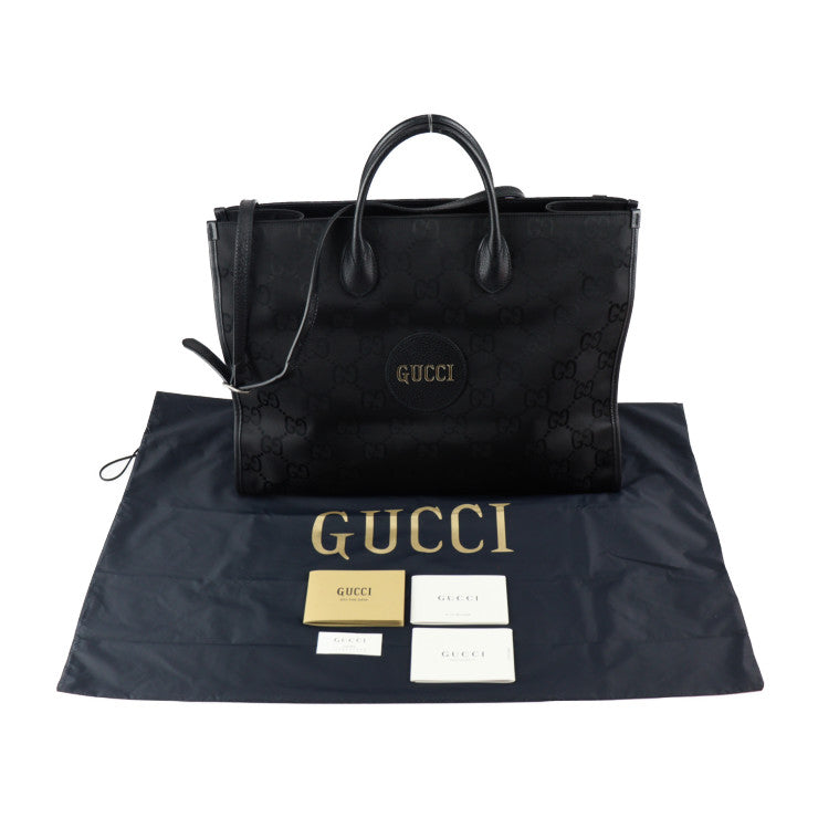 美品 GUCCI グッチ Off The Grid オフザグリッド GGナイロン トートバッグ 630353 ナイロン レザー ブラック 2WAY ショルダーバッグ
