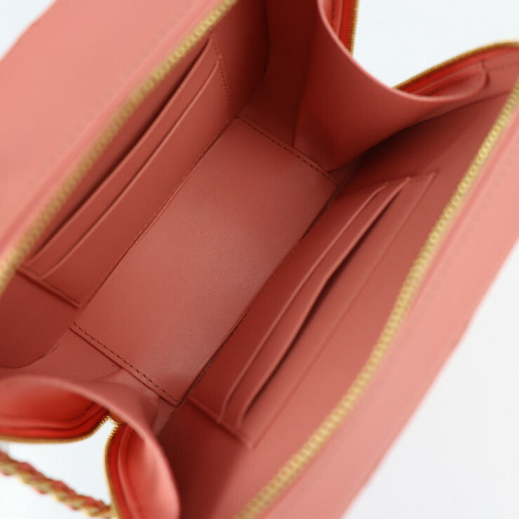 美品 CHANEL シャネル スモール バニティ マトラッセ ショルダーバッグ AS3318 レザー ピンク系 ゴールド金具 トップハンドル ヴァニティー ケース ココマーク チェーン 2WAY ハンドバッグ ラウンドファスナー