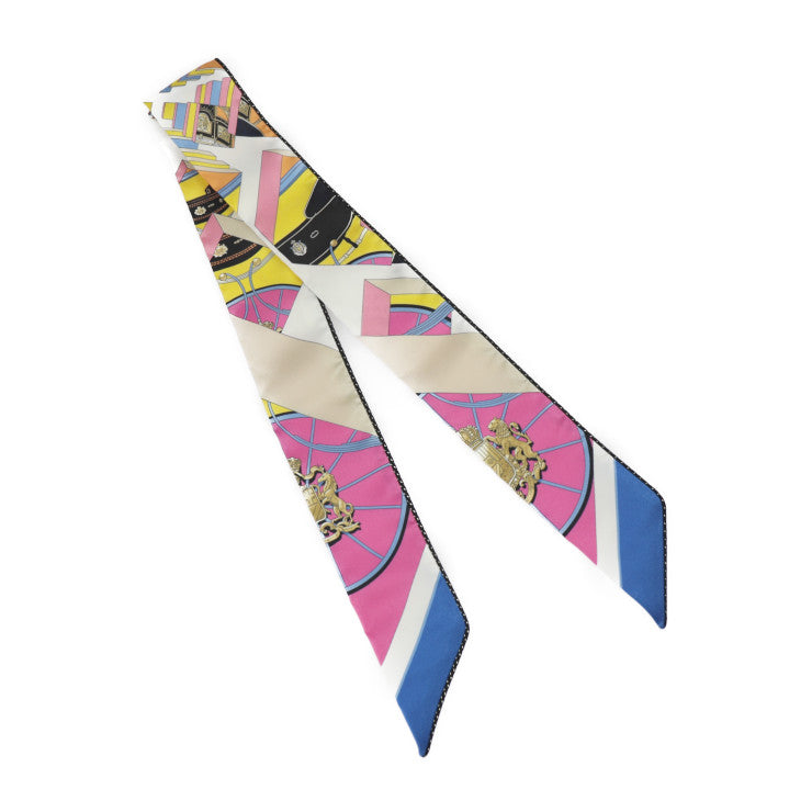 新品未使用展示品 HERMES エルメス ツイリー SPRINGS SPRINGS BAGUE スプリング スプリング スカーフ - シルク マルチカラー