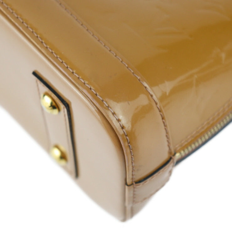 LOUIS VUITTON ルイ ヴィトン アルマBB モノグラムヴェルニ ハンドバッグ M91585 コーティングキャンバス レザー ローズヴェルール ベージュ系 ゴールド金具 2WAY ショルダーバッグ ビトン