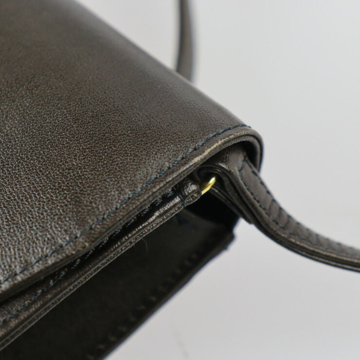 美品 ANDREA PFISTER アンドレ アフィステル バッグ ショルダーバッグ DGY 26-350 レザー パイソン ダークグレーブラウン系 グレー ゴールド金具 2WAY クラッチバッグ