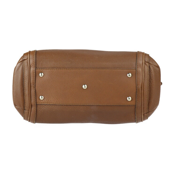 GUCCI グッチ バンブー ショルダーバッグ 269947 レザー ブラウン系 ゴールド金具 編込み ワンショルダー タッセル