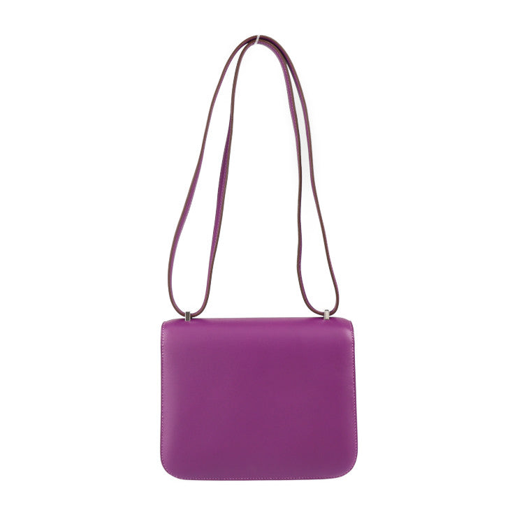 新品未使用展示品 HERMES エルメス コンスタンス 3 ミニ ショルダーバッグ 061677CKP9 ヴォースイフト アネモネ パープル系 シルバー金具 コンスタンス18 ミニコンスタンス T刻印