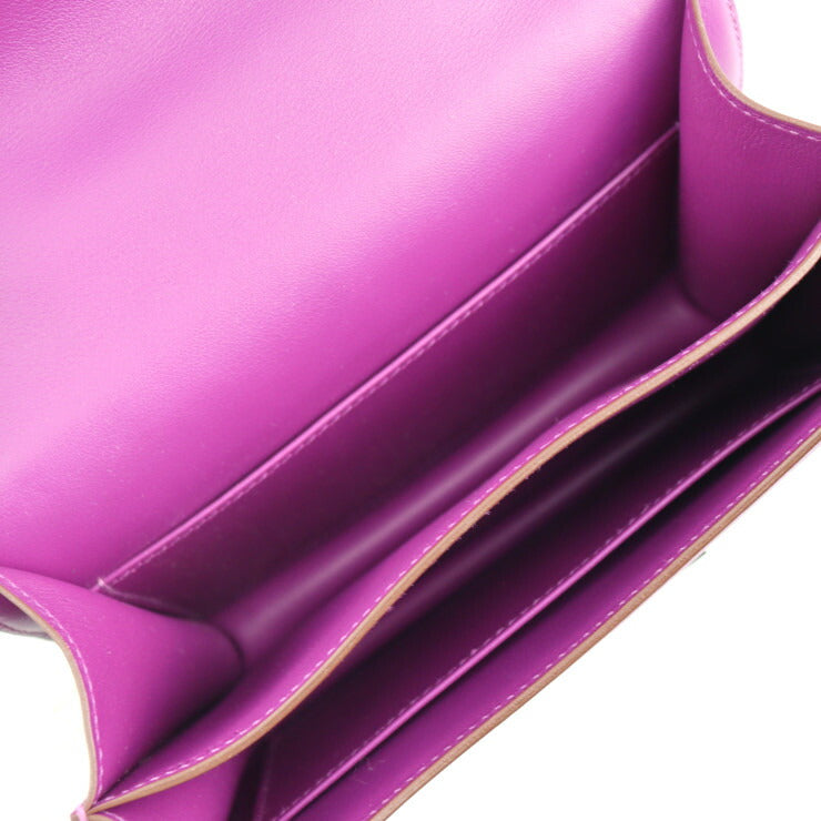 新品未使用展示品 HERMES エルメス コンスタンス 3 ミニ ショルダーバッグ 061677CKP9 ヴォースイフト アネモネ パープル系 シルバー金具 コンスタンス18 ミニコンスタンス T刻印