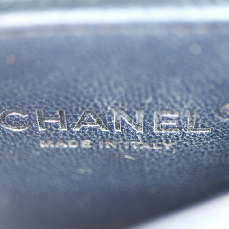 美品 CHANEL シャネル ココハンドル XS マトラッセ ハンドバッグ A92990 リザード キャビアスキン ネイビー ブラウン系 ガンメタル金具 2WAY ショルダーバッグ ターンロック ココマーク トップハンドル