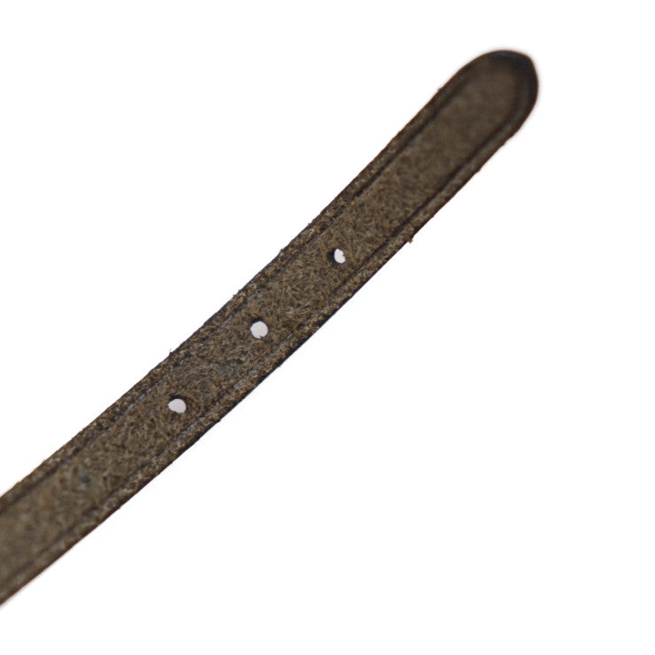 美品 HERMES エルメス アピ1 ロング ブレスレット レザー ブラック シルバー金具 3重