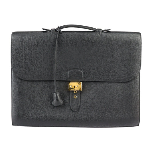 HERMES エルメス サックアデペッシュ 41 ビジネスバッグ - トリヨンクレマンス ブラック ゴールド金具 ブリーフケース 書類鞄