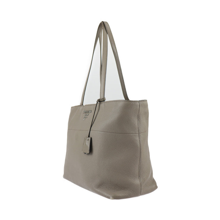 PRADA プラダ バッグ トートバッグ 1BG203 レザー ARGILLA グレー系 シルバー金具 ヴィッテロフェニックス ショルダーバッグ セミショルダー