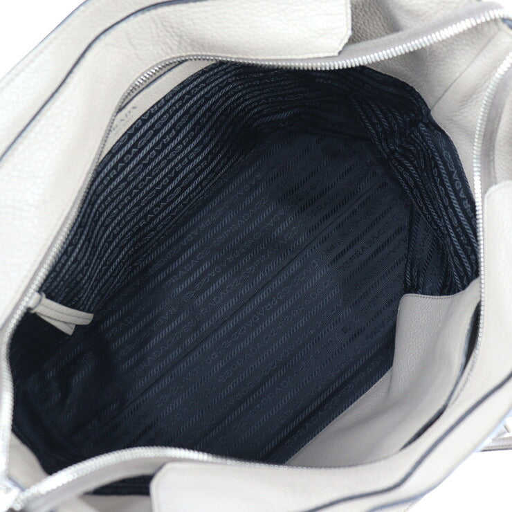 PRADA プラダ バッグ トートバッグ 1BG203 レザー ARGILLA グレー系 シルバー金具 ヴィッテロフェニックス ショルダーバッグ セミショルダー
