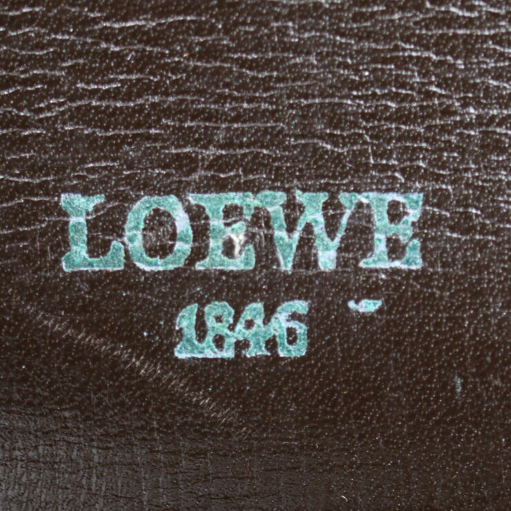 LOEWE ロエベ バッグ ショルダーバッグ - クロコダイル ブラウン ゴールド金具 2WAY クラッチバッグ チェーンショルダー