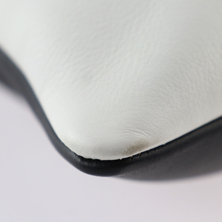 美品 LOEWE ロエベ マッキントッシュ トートバッグ - レザー ブラック ホワイト系 アーガイルチェア 椅子柄 ラージサイズ プリント