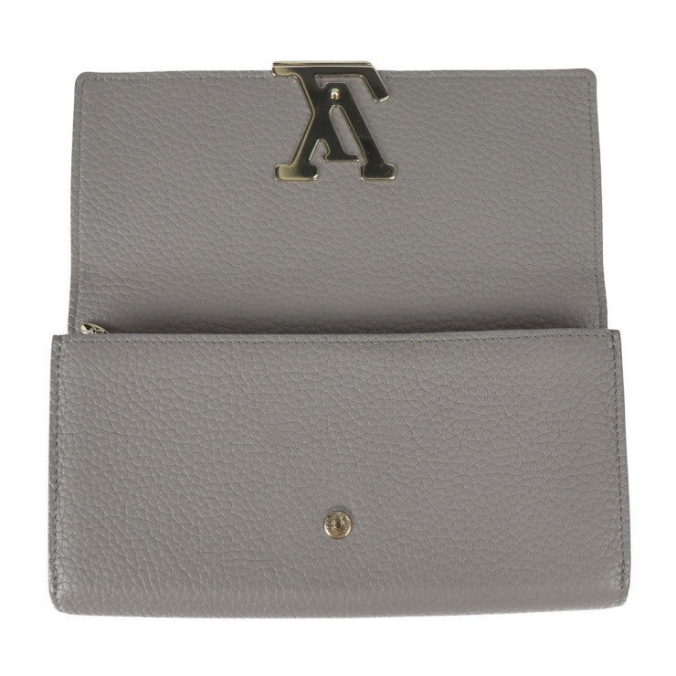 LOUIS VUITTON ルイ ヴィトン ポルトフォイユ カプシーヌ 長財布 M80928 トリヨンレザー STEEPLE GREY スティープル グレイ グレー系 ゴールド金具 日本限定 ビトン