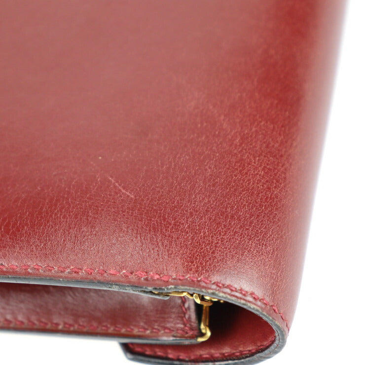 美品 HERMES エルメス リディ ショルダーバッグ ボックスカーフ ルージュアッシュ ボルドー系 ゴールド金具 2WAY クラッチバッグ 〇G刻印 ヴィンテージ フラップ Hロゴ金具